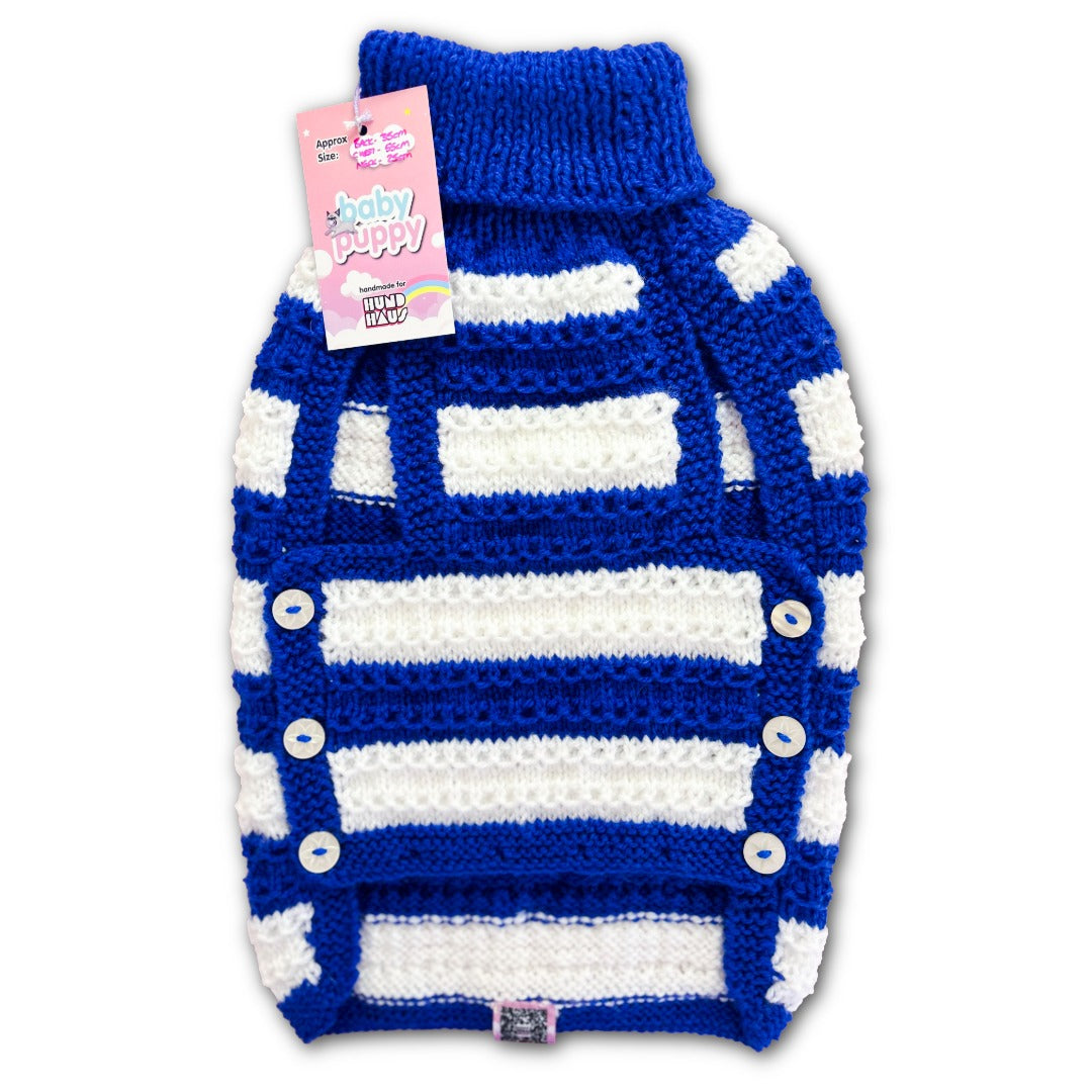Baby Puppy Winter Wear - Sailor Stripe (35cmx55cmx25cm)