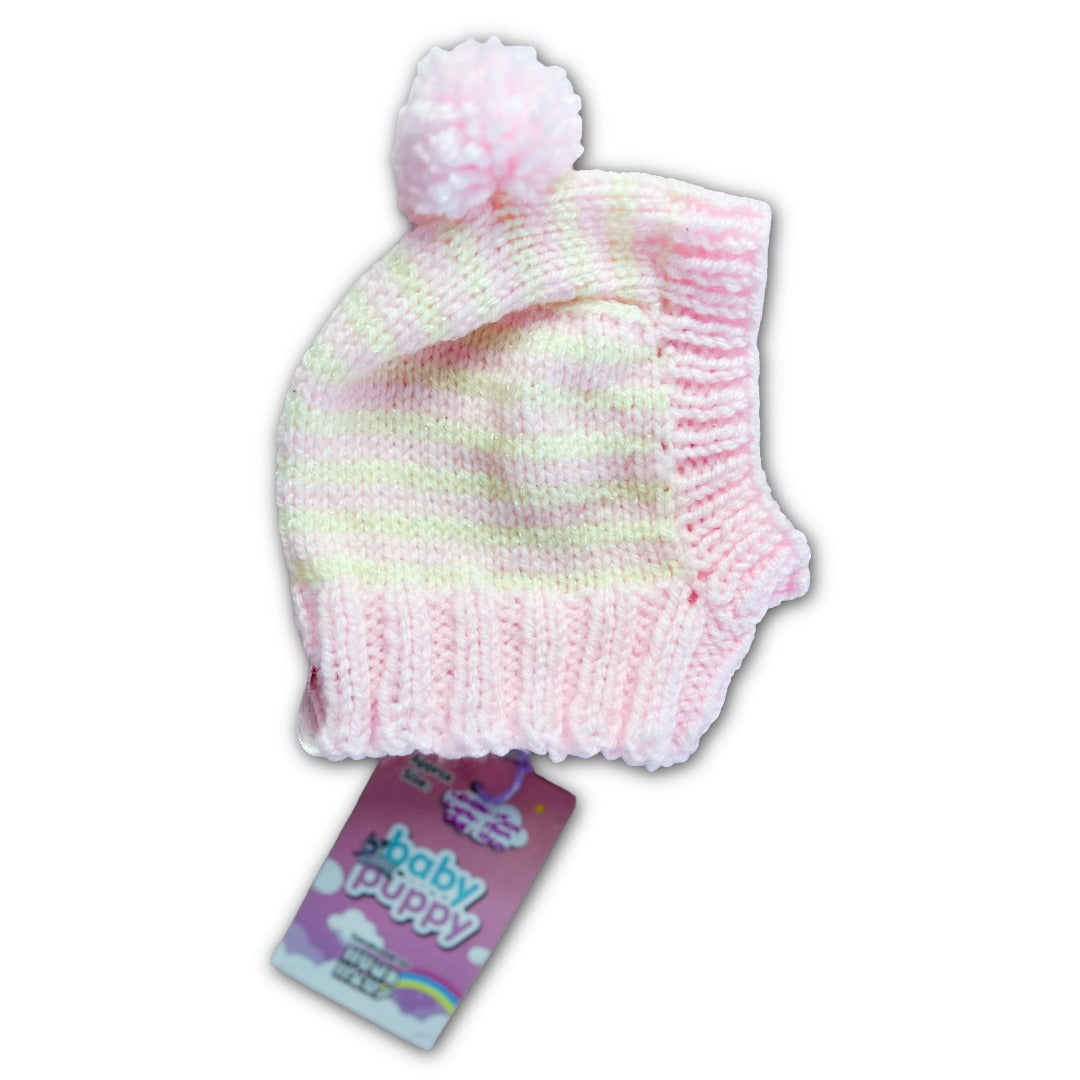 Baby Puppy Winter Bonnet - Strawberry Milk (15cmx15cmx10cm)