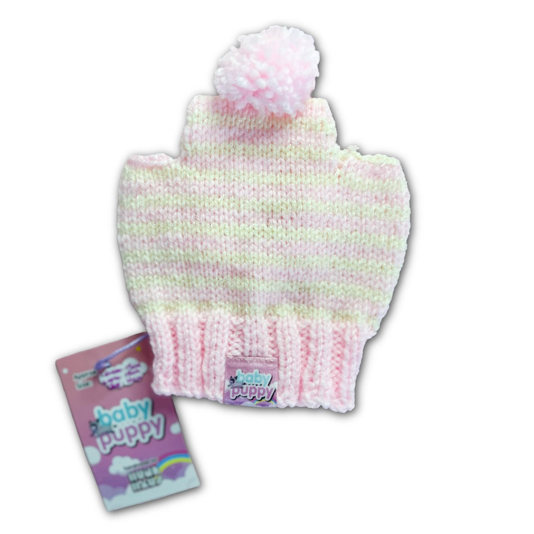 Baby Puppy Winter Bonnet - Strawberry Milk (15cmx15cmx10cm)
