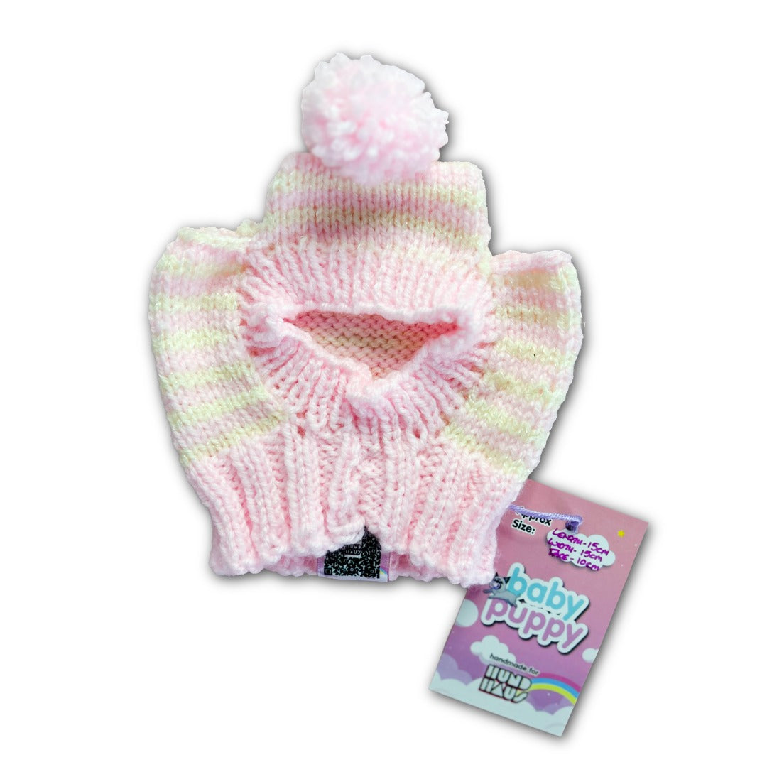 Baby Puppy Winter Bonnet - Strawberry Milk (15cmx15cmx10cm)