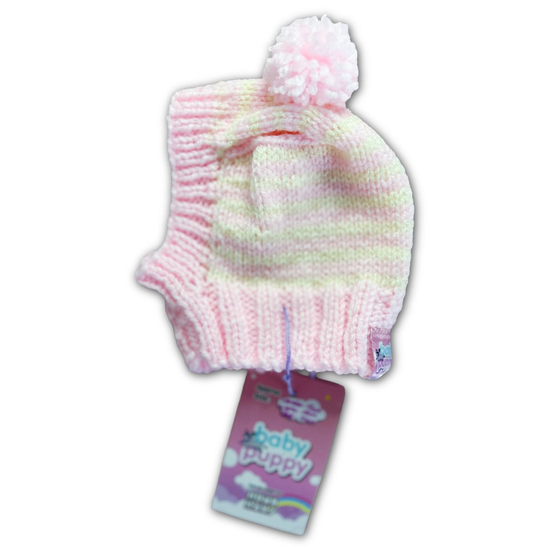 Baby Puppy Winter Bonnet - Strawberry Milk (15cmx15cmx10cm)