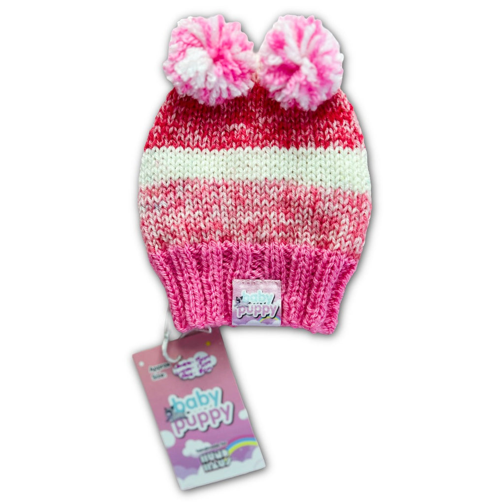 Baby Puppy Winter Bonnet - Raspberry Ice (15cmx13cmx8cm)