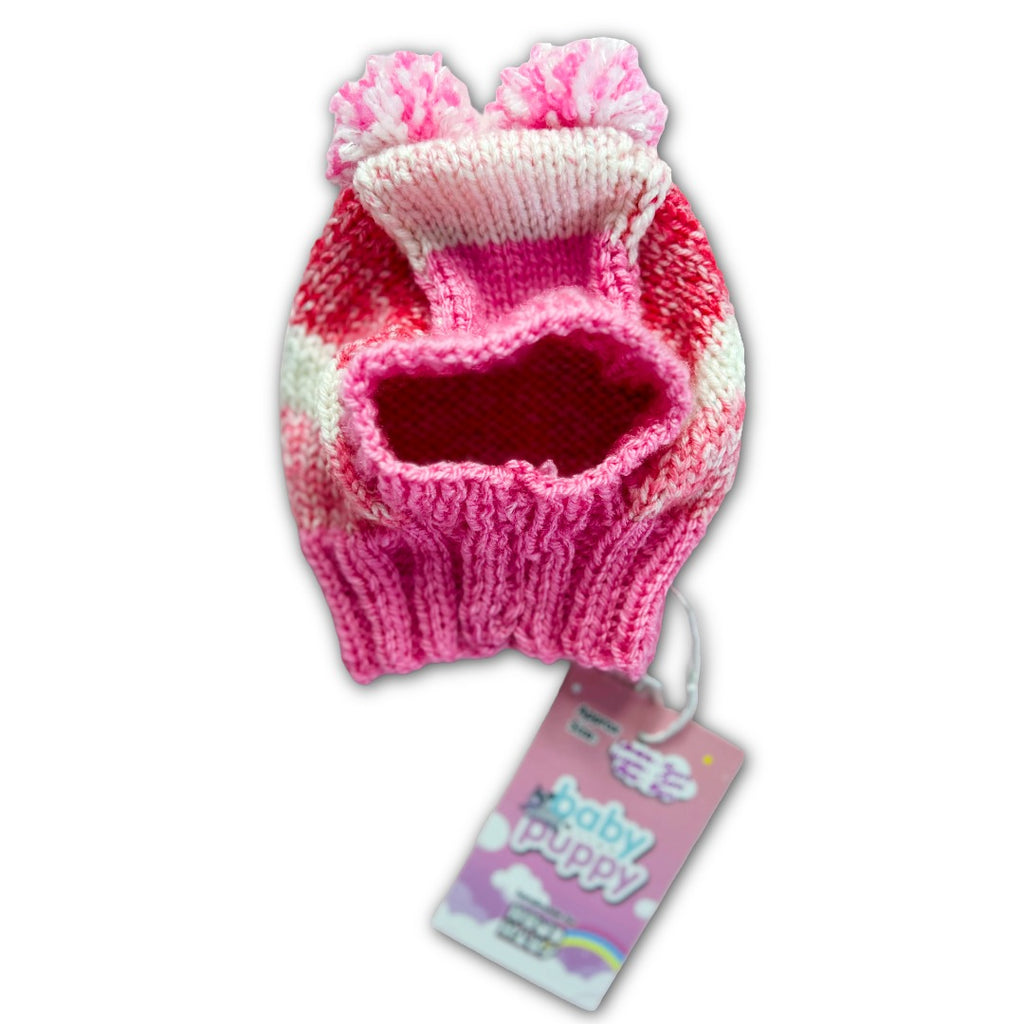 Baby Puppy Winter Bonnet - Raspberry Ice (15cmx13cmx8cm)