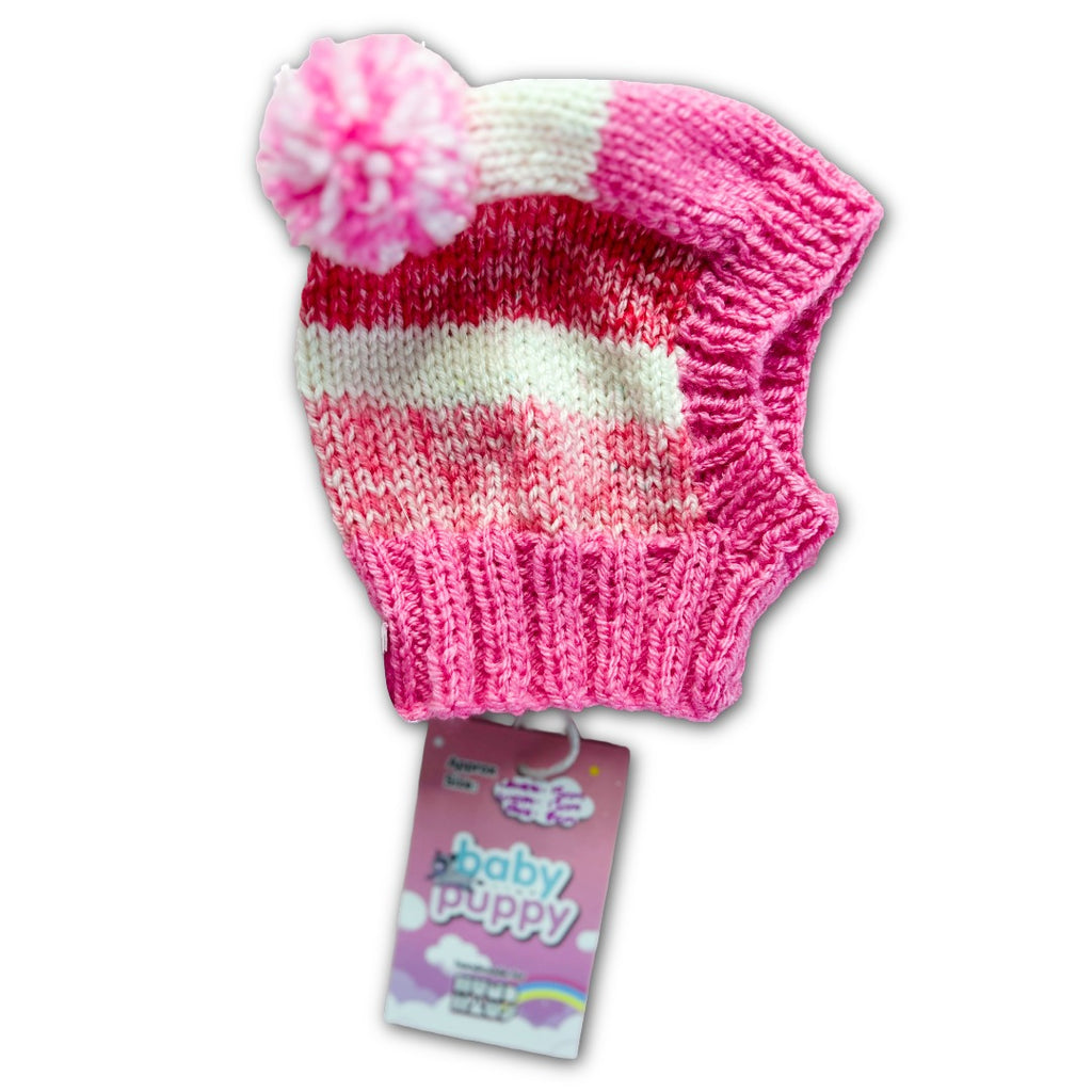 Baby Puppy Winter Bonnet - Raspberry Ice (15cmx13cmx8cm)