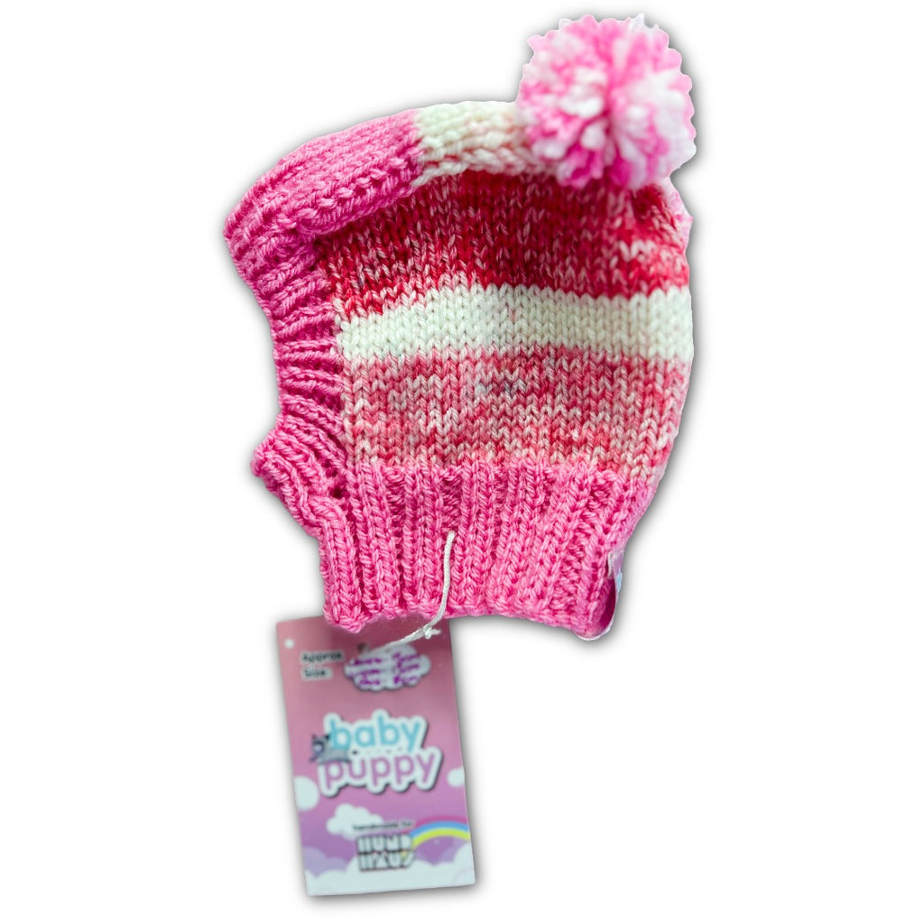 Baby Puppy Winter Bonnet - Raspberry Ice (15cmx13cmx8cm)