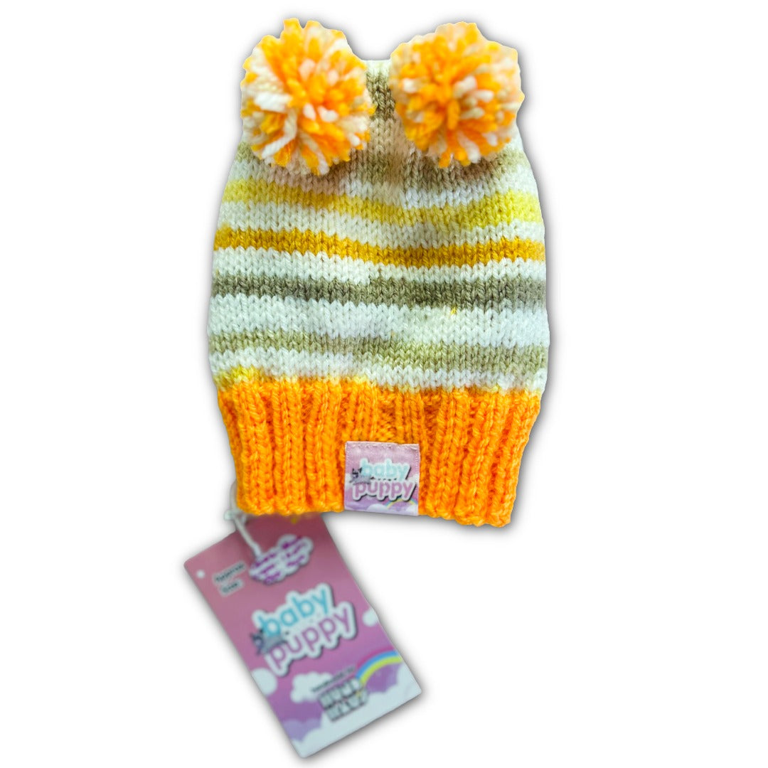 Baby Puppy Winter Bonnet - Pumpkin Spice (16cmx14cmx9cm)
