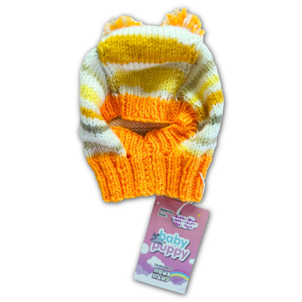 Baby Puppy Winter Bonnet - Pumpkin Spice (16cmx14cmx9cm)