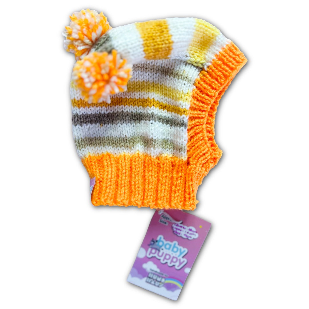 Baby Puppy Winter Bonnet - Pumpkin Spice (16cmx14cmx9cm)