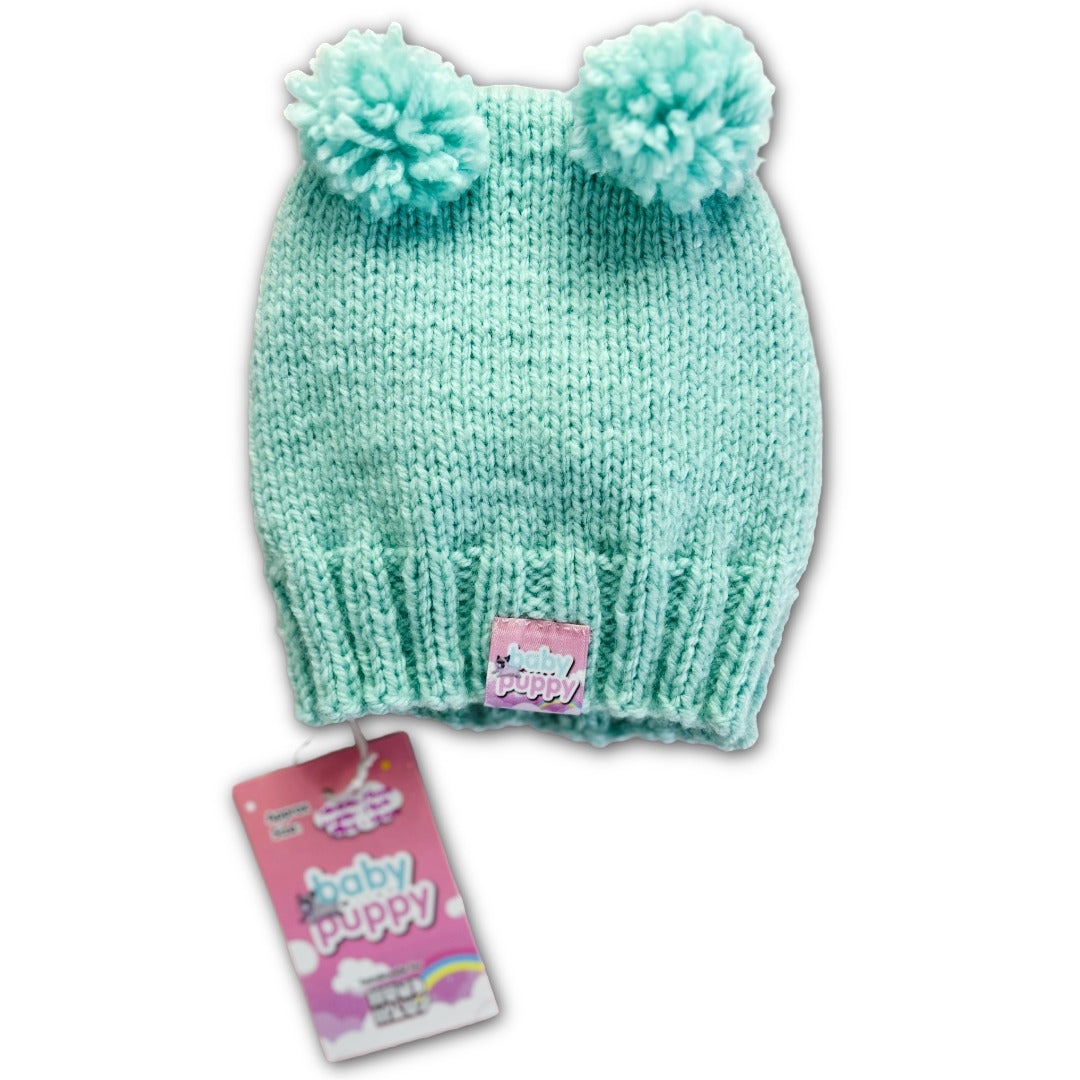 Baby Puppy Winter Bonnet - Soft Mint (17cmx17cmx14cm)