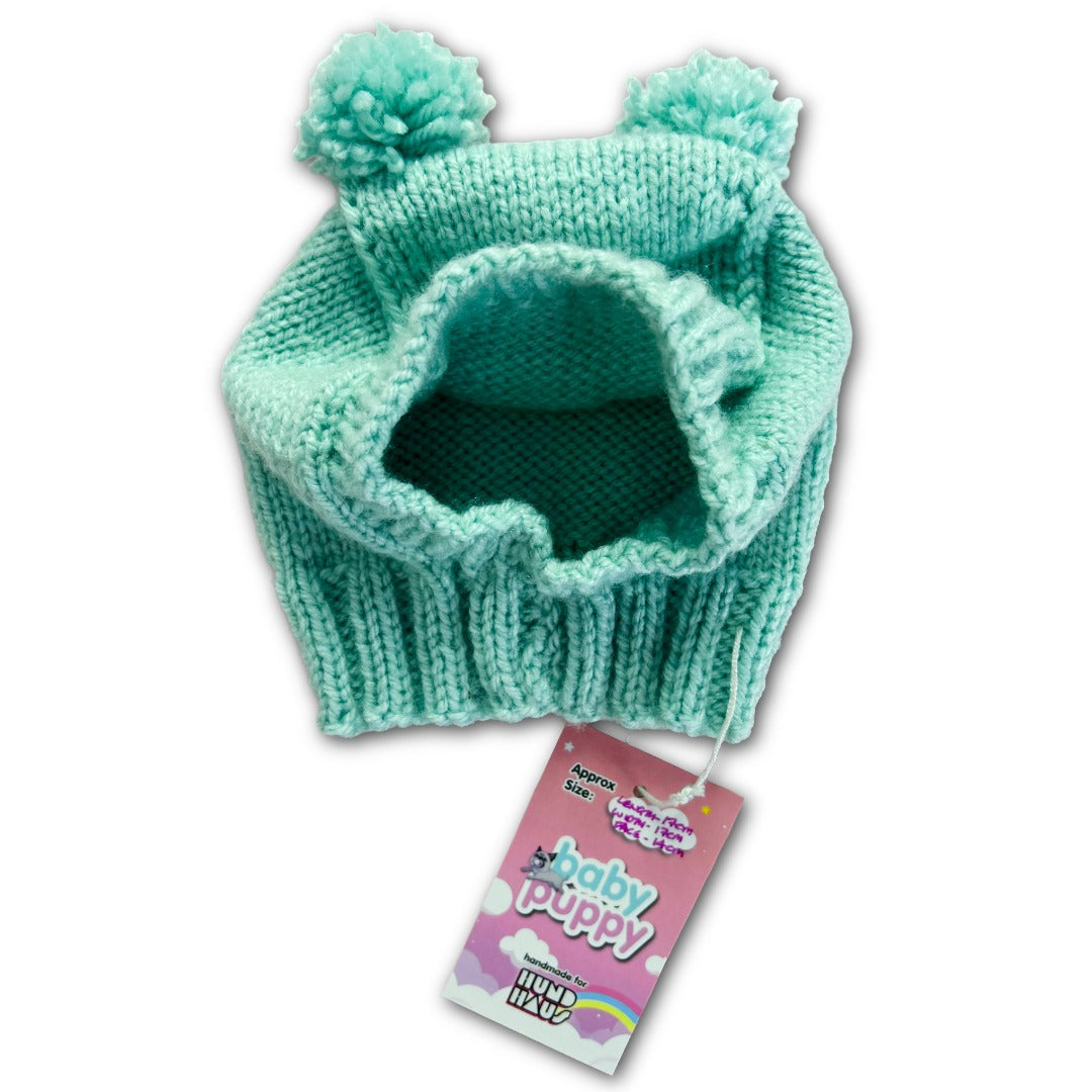 Baby Puppy Winter Bonnet - Soft Mint (17cmx17cmx14cm)
