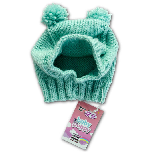 Baby Puppy Winter Bonnet - Soft Mint (17cmx17cmx14cm)