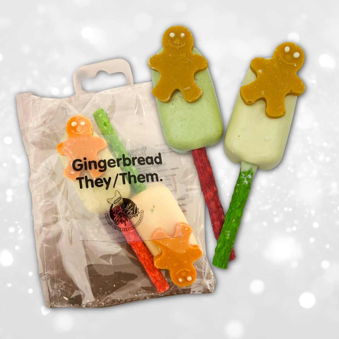 BasicBxtch XXXmas - Gingerbread They/Them double lolly pack. PREORDER ONLY.